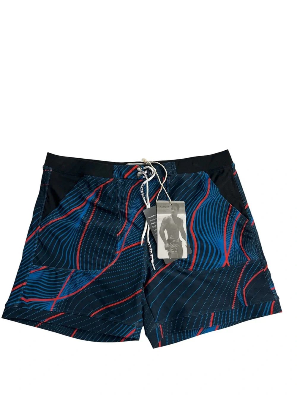 Taddlee Swimwear Boxer Briefs/Board Shorts Pockets Blue/Red/Black Sz US Large - Picture 1 of 10